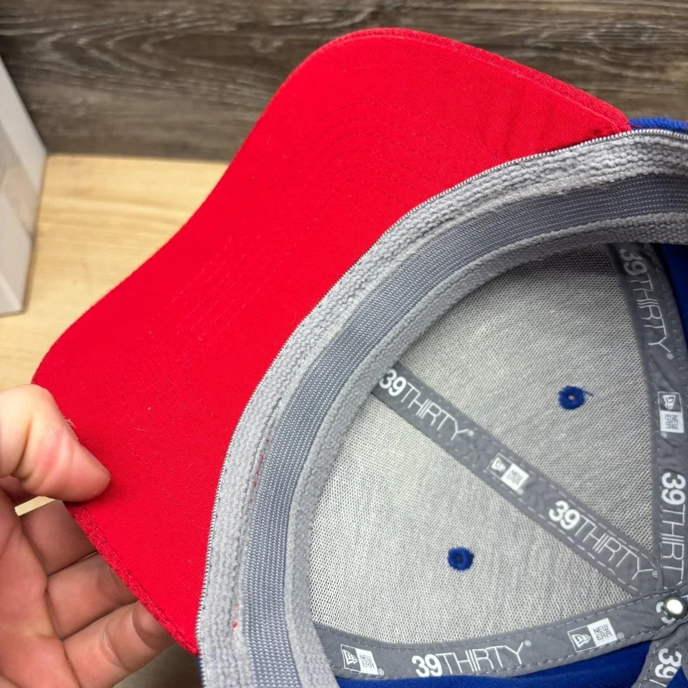 New‎ York Giants Hat Cap Flex Fit Blue Red NFL Football M/L New Era NY